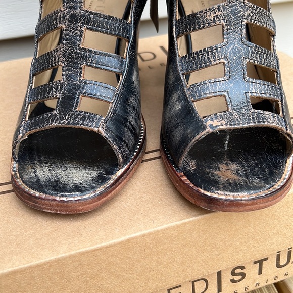 BED|STU OCCAM Peep Toe Heel Black Lux Women size 9 🥳 Host Pick 🥳 - Picture 6 of 16